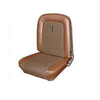 1967 Mustang Coupe Deluxe Sport Seat Upholstery Set w/ Bucket Seats (Full Set) Saddle