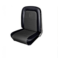 1967 Mustang Coupe Deluxe Sport Seat Upholstery Set w/ Bucket Seats (Full Set) Black
