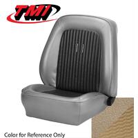 1968-69 Mustang Coupe Deluxe Sport Upholstery Set w/ Low-Back Bucket Seats (Full Set) Parchment