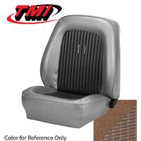1968-69 Mustang Coupe Deluxe Sport Upholstery Set w/ Low-Back Bucket Seats (Full Set) Saddle