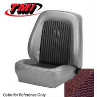 1968-69 Mustang Coupe Deluxe Sport Upholstery Set w/ Low-Back Bucket Seats (Full Set) 1968 Dark Red