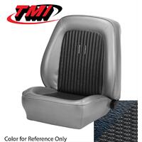 1968-69 Mustang Coupe Deluxe Sport Upholstery Set w/ Low-Back Bucket Seats (Full Set) 1968 Black