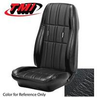 1971-73 Mustang Deluxe Sport Seat Upholstery Set (Front Only) Black