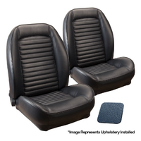 1964 1/2-65 Mustang Standard Sport ll Seats Upholstery Set w/ Bucket Seats Upholstery Set (Front Only) Blue