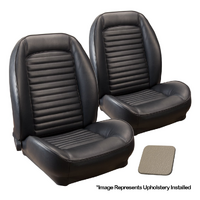 1964 1/2-65 Mustang Standard Sport ll Seats Upholstery Set w/ Bucket Seats Upholstery Set (Front Only) White