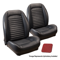 1964 1/2-65 Mustang Standard Sport ll Seats Upholstery Set w/ Bucket Seats Upholstery Set (Front Only) Red