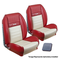 1964 1/2-66 Mustang Deluxe Pony Sport Seat II w/ Bucket Seats (Front Only) Blue/White