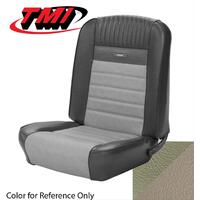 1964.5-66 Mustang Convertible Deluxe Pony Upholstery Set w/ Bucket Seats (Full Set) Ivy Gold/White