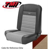1964.5-66 Mustang Convertible Deluxe Pony Upholstery Set w/ Bucket Seats (Full Set) Emberglow/Parch