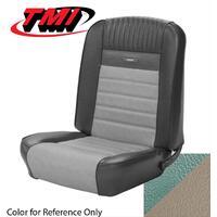 1964.5-66 Mustang Convertible Deluxe Pony Upholstery Set w/ Bucket Seats (Full Set) Turquoise/White