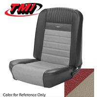 1964.5-66 Mustang Convertible Deluxe Pony Upholstery Set w/ Bucket Seats (Full Set) Red/White