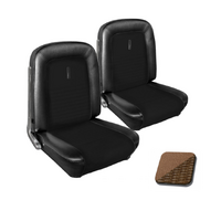 1967 Mustang Convertible Shelby/Deluxe Upholstery Set w/ Bucket Seats (Full Set) Saddle