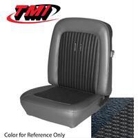 1968 Mustang Convertible Shelby/Deluxe Upholstery Set w/ Bucket Seats (Full Set) Black