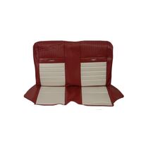 1964.5-65 Mustang Convertible Standard Upholstery Set (Rear Only) Bright Red & White