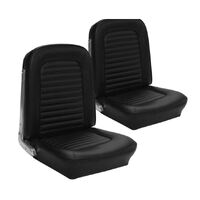 1964.5-65 Mustang Convertible Standard Upholstery Set w/ Bucket Seats (Full Set) Black