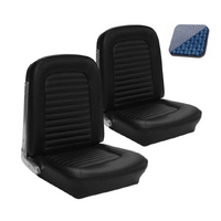 1966 Mustang Convertible Standard Upholstery Set w/ Bucket Seats (Full Set) Blue