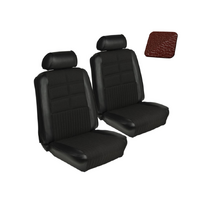 1969 Mustang Convertible Standard Upholstery Set w/ Bucket Seats (Full Set) Dark Red