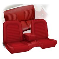 1964.5-65 Mustang Convertible Standard Upholstery Set w/ Bench Seat (Full Set) Red