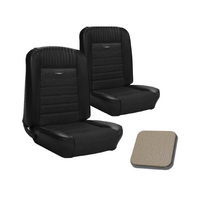 1964.5-66 Mustang Convertible Deluxe Pony Upholstery Set w/ Bench Seat (Full Set) White