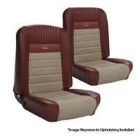 1964.5-66 Mustang Convertible Deluxe Pony Upholstery Set w/ Bench Seat (Full Set) Emberglow/Parch