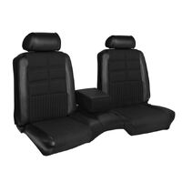 1969 Mustang Convertible Deluxe Upholstery Set w/ Bench Seat (Full Set) Black