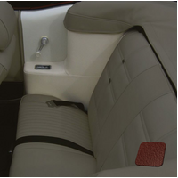 1969-70 Mustang Convertible Quarter Trim Corinthian Vinyl Upholstery (1 Pair) Dark Red