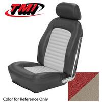 1964.5-66 Mustang Convertible Standard Sport Seat Upholstery Set w/ Bucket Seats (Full Set) Red/White