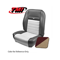 1964.5-65 Mustang Convertible Deluxe Pony Sport Seat Upholstery Set w/ Bucket Seat (Full Set) Emberglow/Parchment