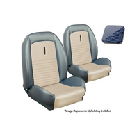 1967 Mustang Convertible Deluxe Sport Seat Upholstery Set w/ Bucket Seats (Full Set) Blue