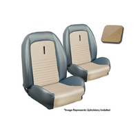 1967 Mustang Convertible Deluxe Sport Seat Upholstery Set w/ Bucket Seats (Full Set) Light Parchment