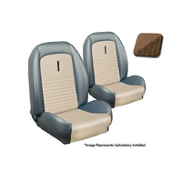 1967 Mustang Convertible Deluxe Sport Seat Upholstery Set w/ Bucket Seats (Full Set) Saddle