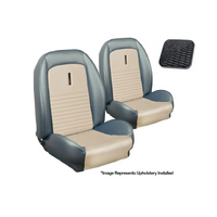 1967 Mustang Convertible Deluxe Sport Seat Upholstery Set w/ Bucket Seats (Full Set) Black