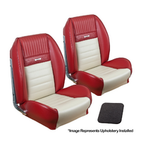 1964 1/2-66 Mustang Convertible Deluxe Pony Sport Seat II w/ Bucket Seats (Full Set) Black