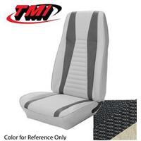 1971-73 Mustang Mach 1 Sportsroof Upholstery Set - No Stripes on Rear Seat (Full Set) Black w/ White Stripe