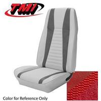 1971-73 Mustang Mach 1 Sportsroof Upholstery Set - No Stripes on Rear Seat (Full Set) Vermillion w/ Vermillion Stripes