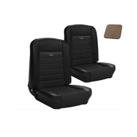 1964.5-66 Mustang Fastback Deluxe Pony Upholstery Set w/ Bucket Seats (Full Set) Palomino