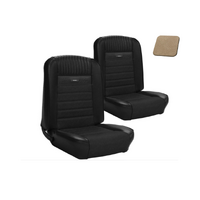 1964.5-66 Mustang Fastback Deluxe Pony Upholstery Set w/ Bucket Seats (Full Set) Parchment