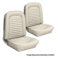 1964.5-65 Mustang Fastback Standard Upholstery Set w/ Bucket Seats (Full Set) White