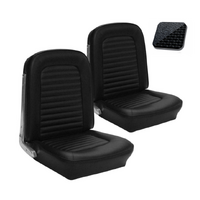 1966 Mustang Fastback Standard Upholstery Set w/ Bucket Seats (Full Set) Black