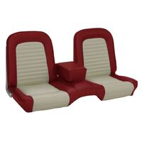 1964.5-65 Mustang Fastback Standard Upholstery Set w/ Bench Seat (Full Set) Red/White