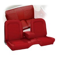 1964.5-65 Mustang Fastback Standard Upholstery Set w/ Bench Seat (Full Set) Red