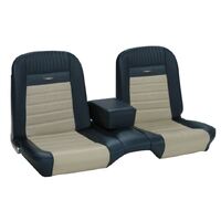 1964.5-66 Mustang Fastback Deluxe Pony Upholstery Set w/ Bench Seat (Full Set) Blue/White
