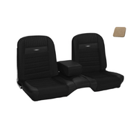 1964.5-66 Mustang Fastback Deluxe Pony Upholstery Set w/ Bench Seat (Full Set) White