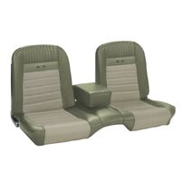 1964.5-66 Mustang Fastback Deluxe Pony Upholstery Set w/ Bench Seat (Full Set) Ivy Gold/White