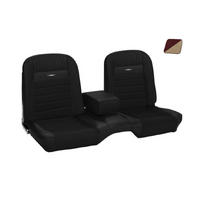 1964.5-66 Mustang Fastback Deluxe Pony Upholstery Set w/ Bench Seat (Full Set) Emberglow/Parch