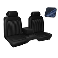 1969 Mustang Sportsroof Deluxe Upholstery Set w/ Bench Seat (Full Set) Dark Blue