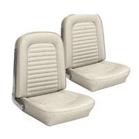 1964.5-66 Mustang Fastback Sport Seat Standard Upholstery Set w/ Bucket Seats (Full Set) White