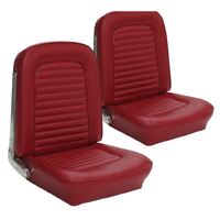 1964.5-66 Mustang Fastback Sport Seat Standard Upholstery Set w/ Bucket Seats (Full Set) Red