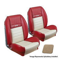 1964 1/2-65 Mustang Fastback Deluxe Pony Sport Seat ll Upholstery Set w/ Bucket Seats (Full Set) Parchment