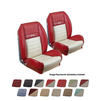 1964 1/2-65 Mustang Fastback Deluxe Pony Sport Seat ll Upholstery Set w/ Bucket Seats (Full Set) Dark Red